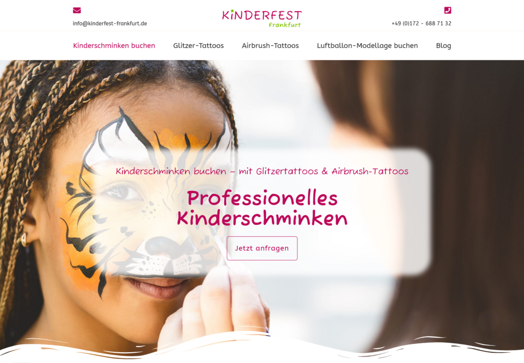 Kinderschminken buchen