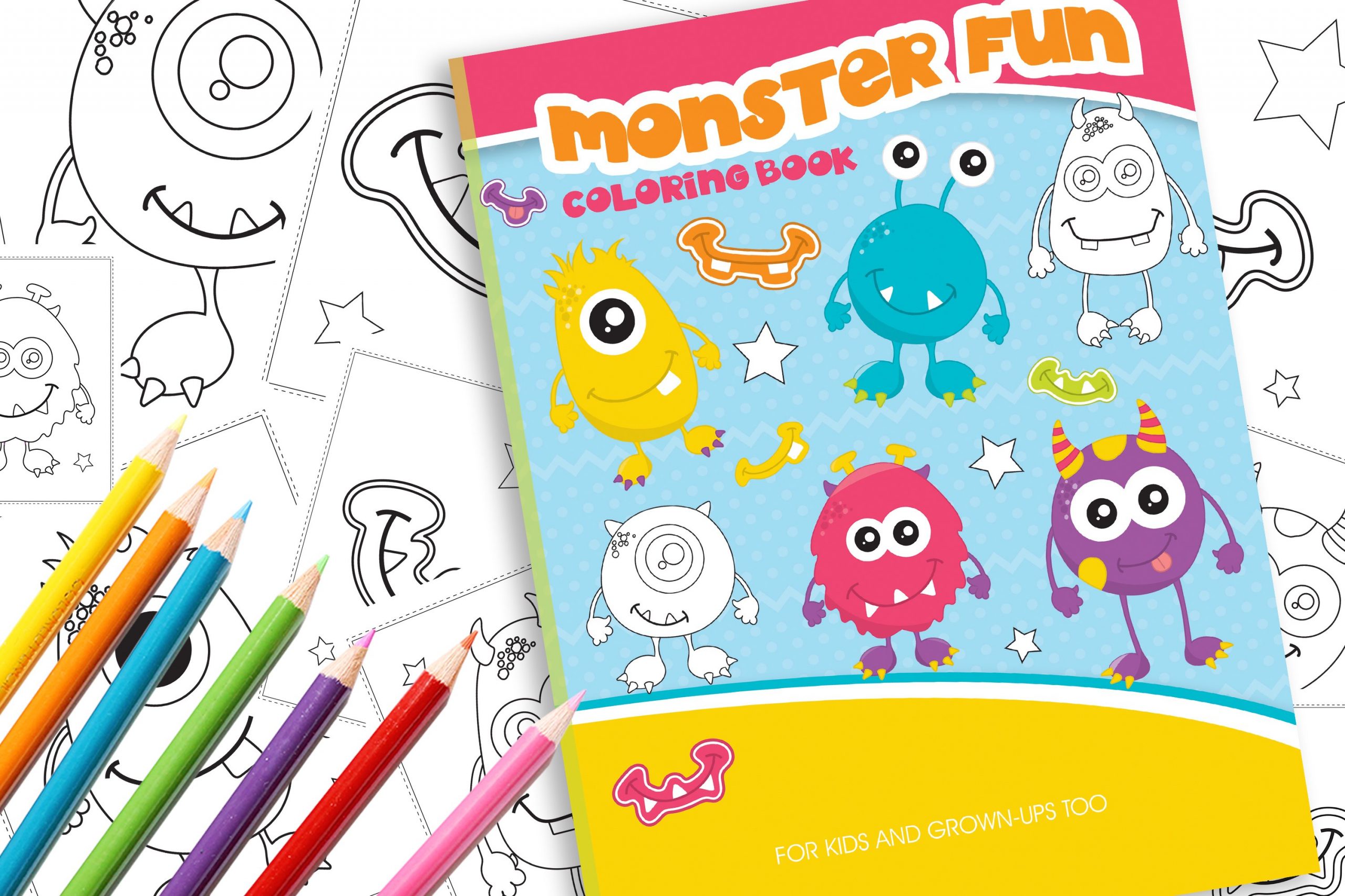 Malbuch Monster Spaß zum Download - 16 Seiten - Kinderfest Frankfurt