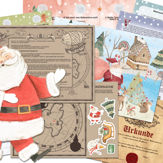 Weihnachtliche Winter Schatzsuche Kindergeburtstag (ca. 4–9 Jahre) 🎄 [Digital]