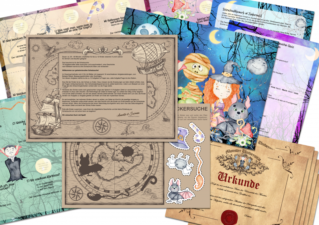 Spannende Halloween Schatzsuche Schnitzeljagd zum Download