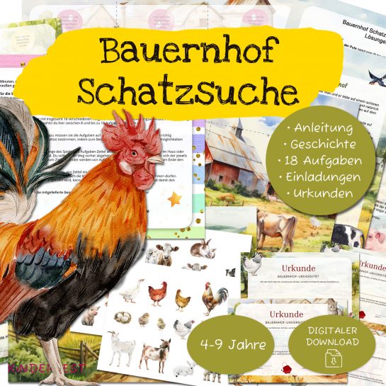 Kinder Schatzsuche Bauernhof Kindergeburtstag