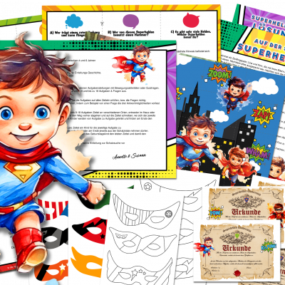Superhelden Schatzsuche Schnitzeljagd