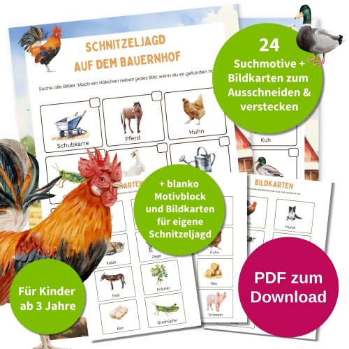 Kinder-Schnitzeljagd-Bauernhof