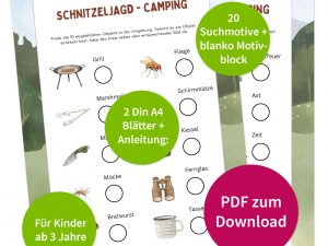 Schnitzeljagd Camping für Kinder