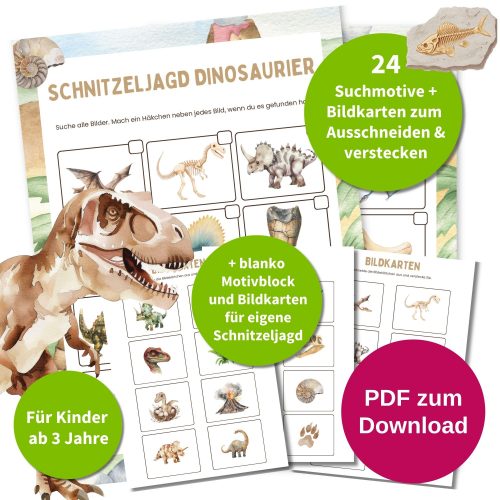 Kinder Schnitzeljagd Dinosaurier Kindergeburtstag