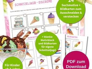 Kinder Schnitzeljagd Eiscreme Kindergeburtstag