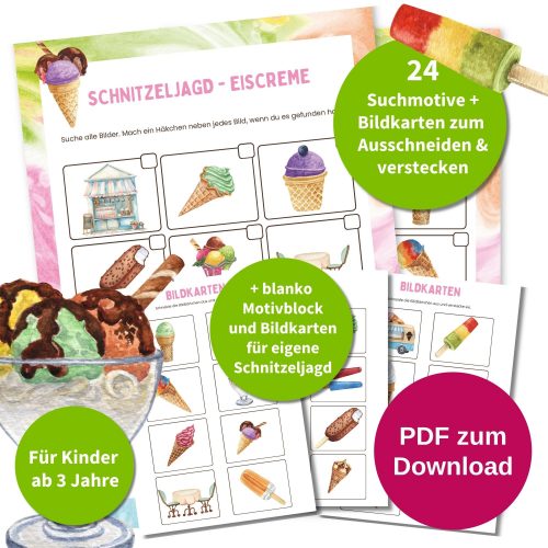Kinder Schnitzeljagd Eiscreme Kindergeburtstag