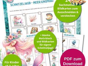 Kinder Schnitzeljagd Kindergeburtstag Meerjungfrau