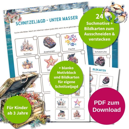 Kinder Schnitzeljagd Kindergeburtstag Unter Wasser