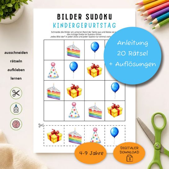 Kindergeburtstag-Bilder-Sudoku-fuer-Kinder