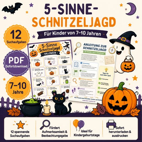 5 Sinne Schnitzeljagd Halloween
