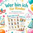 Wer-bin-ich Spiel Fasching für Kinder