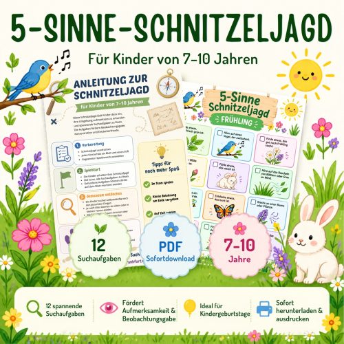 5 Sinne Schnitzeljagd Frühling