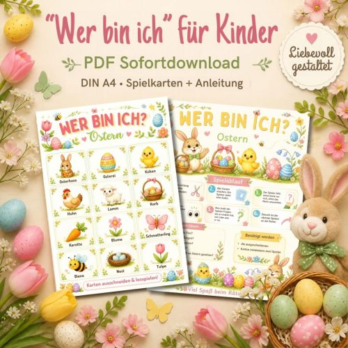 Wer-bin-ich Spiel für Kinder zu Ostern