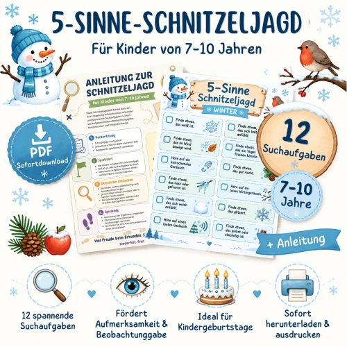 5 Sinne Schnitzeljagd Winter