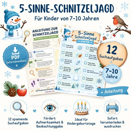 5 Sinne Schnitzeljagd Winter